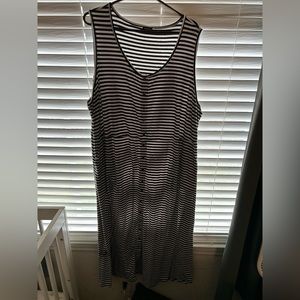 Torrid B&W Stripe Midi Dress